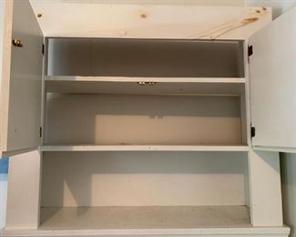 #46 Wood White Cabinet w/4 doors & no back 44x12x82 $75.00