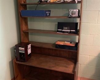 #53 1 pc bookcase - handmade wood w/5 shelves 43x21x71 $65.00