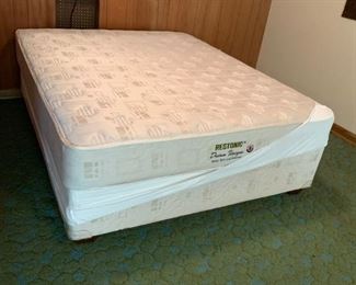 #55 Restonic Mattress/Boxsprings w/built-in legs on boxsprings $75.00