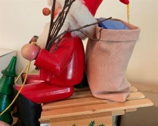 #73 santa on sled smoking man $60.00