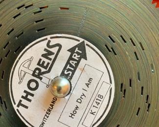 #77 Thorens music box with 6 records and Switzerland scene on cover $500.00