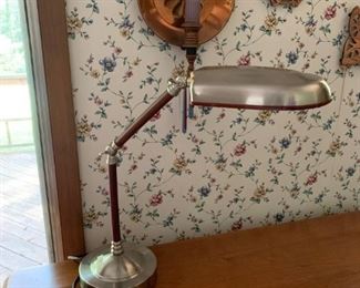 #85 desk lamp stainless $25.00