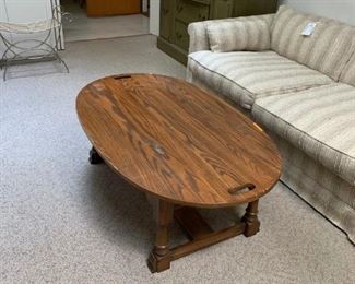 #93 oval coffee table on 4 legs $20.00