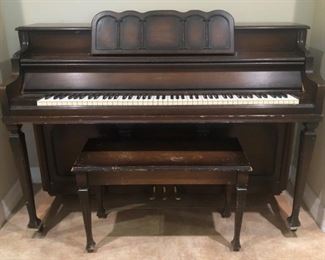 Krakauer Piano and Bench (needs some love) 
