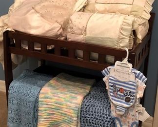 Changing Table, Designer Crib Bedding by Nava's Designs, Handmade Baby Quilts, Baby Clothing NWT
