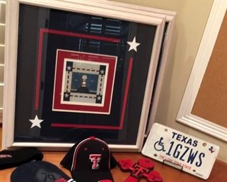 Warren Kimble American Folk Art Red/White/Blue  x 2 
Texas Tech Hats, Headband and Cross