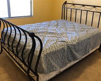 Queen Metal Sleigh Bed