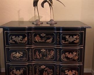 Vintage Drexel Heritage 3 Drawer Buffet/Chest, Brass Cranes