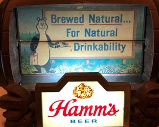 Vintage Lighted Hamm's Beer Sign with Rotating Images