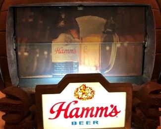 Vintage Lighted Hamm's Beer Sign with Rotating Images