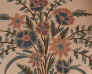 Vintage Drexel Heritage Queen Anne Chair Embroidered Upholstery