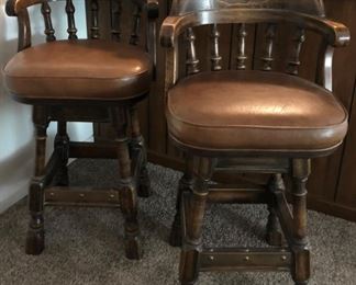 Set/3 Vintage Swivel Bar Stools