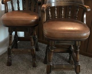 Set/3 Vintage Swivel Bar Stools 