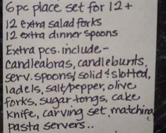 Grand Baroque Wallace Sterling Flatware and Serving total 122 pcs