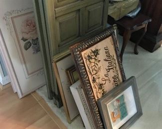 STACKS OF FRAMED ART (THESE AND MORE)