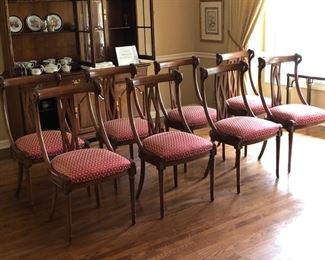 Set of 8 Italian Swan Head Chairs
