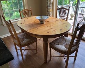 Pottery Barn Table and Chairs - Wheat Back