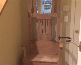Hall Tree Bench with Mirror
