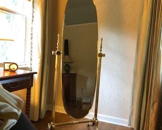 Brass Floor Mirror