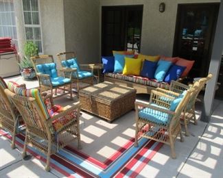 Weather Resistant Wicker by Cane Line of Canada Excellent Condition with Cushions. Less then 4 years old. 