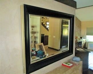 Contemporary Silver & Black Mirror