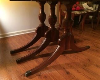 legs on dining room table