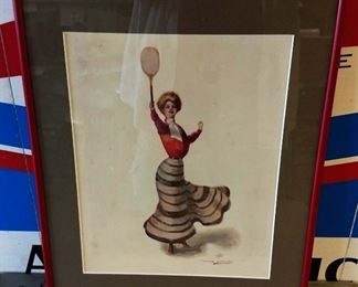 Antique F. Earl Christy Print, Framed