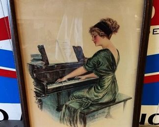 Antique F. Earl Christy Print, Framed