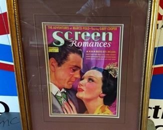 Antique F. Earl Christy Cover Art "Screen Romances", Framed