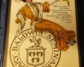 Antique F. Earl Christy Post Card Artwork featuring Colleges and Universities