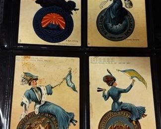 Antique F. Earl Christy Post Card Artwork featuring Colleges and Universities