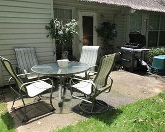 Charbroil Grill, Patio Table and Chairs