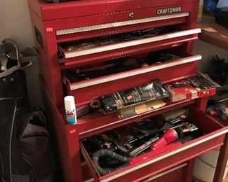 Craftsman Tool Box, hand tools, Golf Clubs