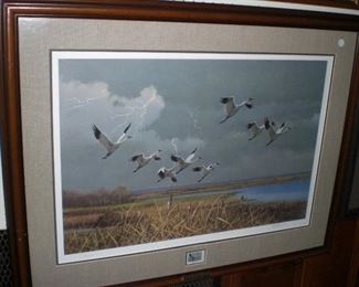 The Approaching storm by O. Gromme signed and numbered