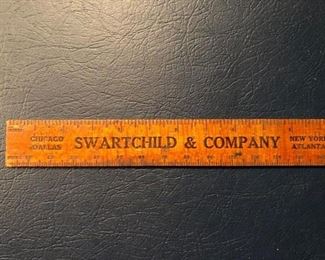 Vintage wooden measuring tool by Swartchild & Co