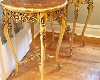 2  antique french Provincial Accent tables