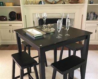 4 stools and high top table