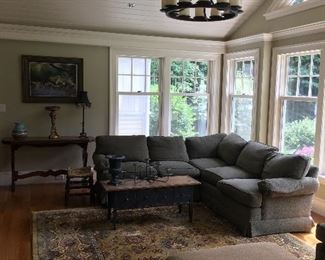 One sectional and Oriental Rug