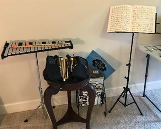 Laptops, dvd players, printers, speakers, keyboards and more. Electronics, musical, theater room.