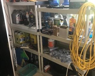 Tools, saws, pressure washer, shopvac, tile saw, dump cart, generator, ladders, edger, husky tool boxes and cabinets.