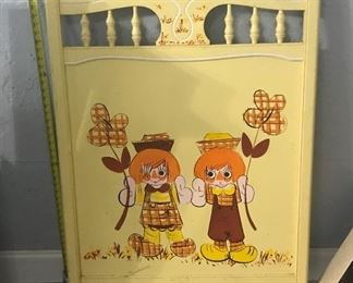 Vintage kids headboard