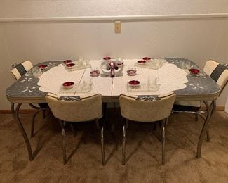 MCM Walter of Wabash Chrome and Formica Set