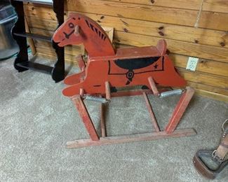 Antique Child's Riding Horse Toy