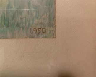 Original Water Color by AR Crawford (1950)