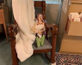 Antique Tiger Oak Rocker