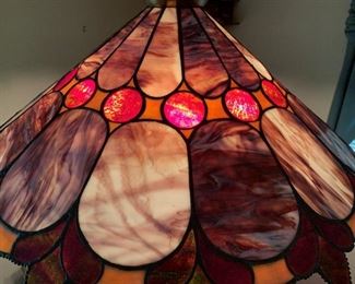 Slag Glass Hanging Lamp