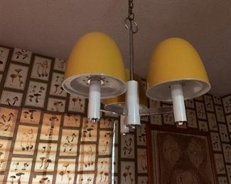 1970's Hanging Mushroom Lamp