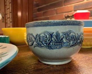 Antique Old Sleepy Eye Salt Bowl