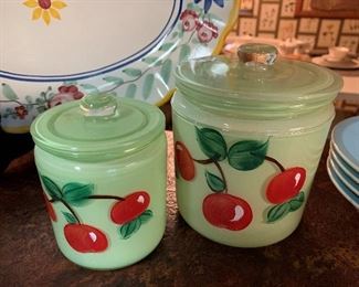 Vintage Bartlett Collins Hand Painted Containers