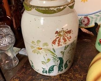 Antique Stoneware Cookie Jar